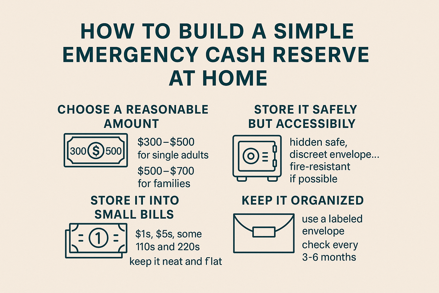 saving some emergency cash